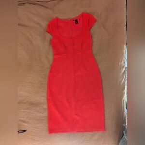 Perfect Sexy Victoria's Secret Red Pencil Dress Scoop Neck 6